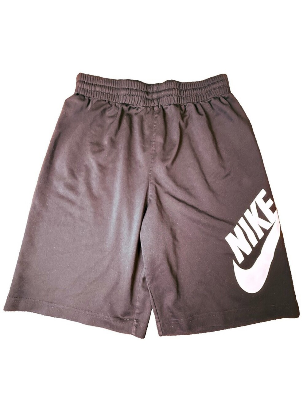 Nike SB Boys Fleece Athletic Shorts Black/White Size 12-14  years Logo Pockets